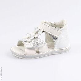 122129-21 Босоножки для девочки срб-бел