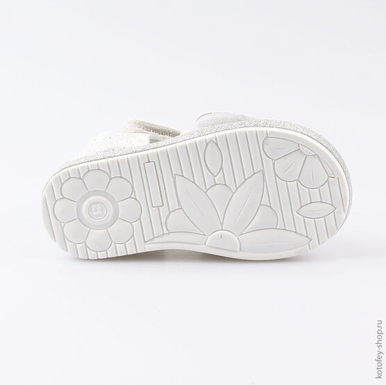 122129-21 Босоножки для девочки срб-бел фото №3