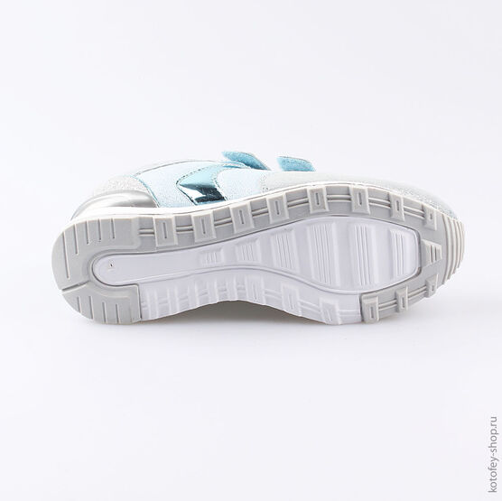 644217-72 Кроссовки на липучках для девочки голубой фото №3
