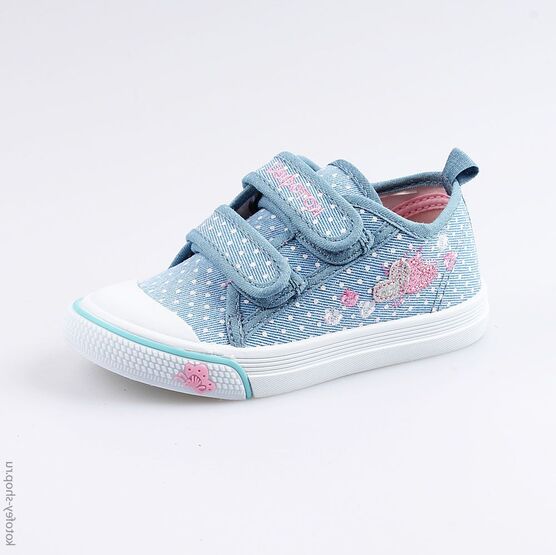 231143-12 Кеды для девочки голубой