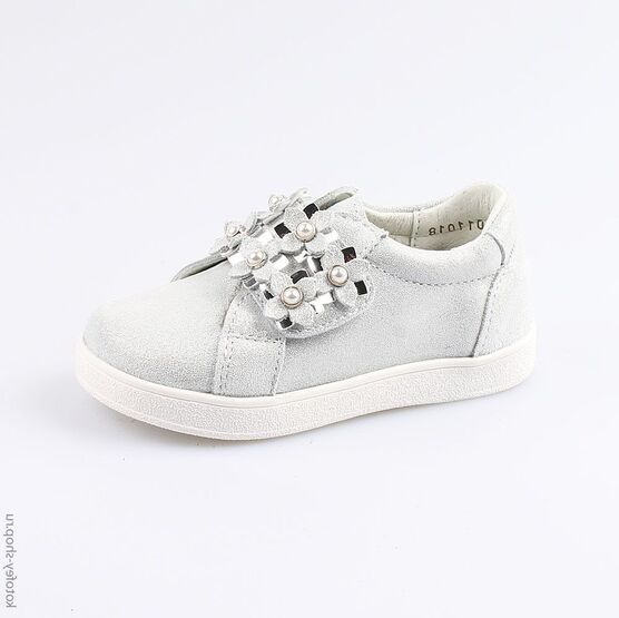 332107-23 Полуботинки для девочки серебрист.