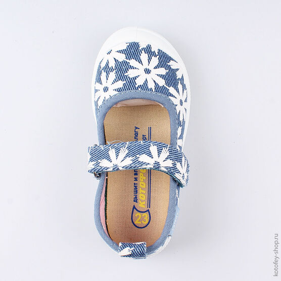 331119-11 Кеды для девочки голубой фото №4
