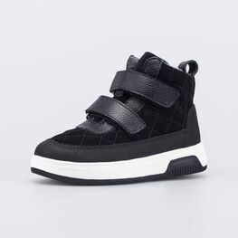 352411-32 Кожаные ботинки на байке для девочки для девочки черный