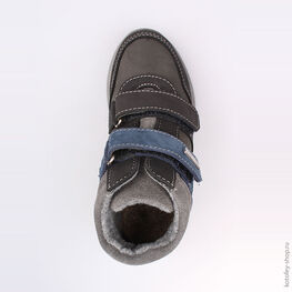 452086-31 Ботинки для мальчики чер-сер фото №4