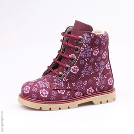 352159-32 Ботинки для девочки бордовый