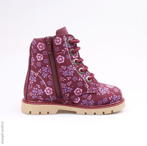 352159-32 Ботинки для девочки бордовый фото №2