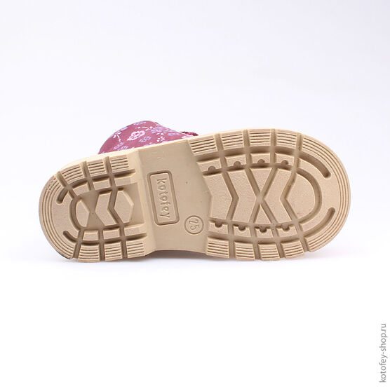 352159-32 Ботинки для девочки бордовый фото №3