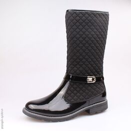 664027-31 Сапожки для девочки черный