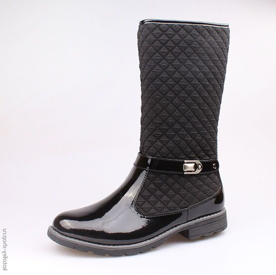 664027-31 Сапожки для девочки черный