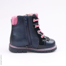152177-33 Ботинки для девочки син-роз фото №2