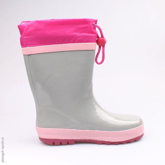566134-11 Резиновые сапоги для девочки сер-роз фото №2
