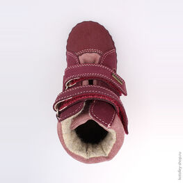 352151-32 Ботинки для девочки бордовый фото №4