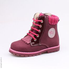 352157-32 Ботинки для девочки бордовый