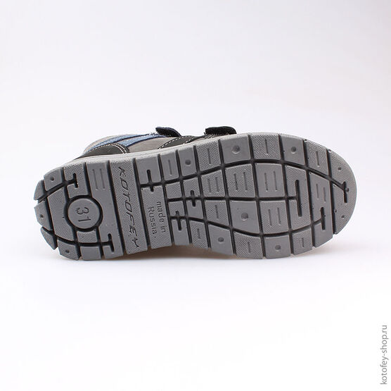 552061-31 Ботинки для мальчики чер-сер фото №3