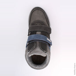 552061-31 Ботинки для мальчики чер-сер фото №4