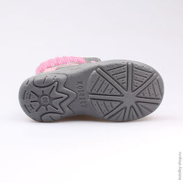 352141-32 Ботинки для девочки сер-роз фото №3