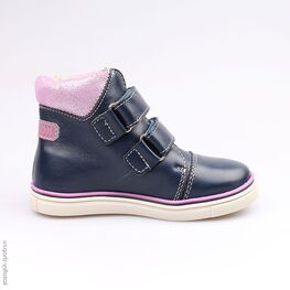352145-33 Ботинки для девочки син-роз фото №2