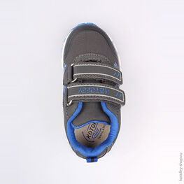 144073-72 Кроссовки на липучках для мальчики сер-гол фото №4