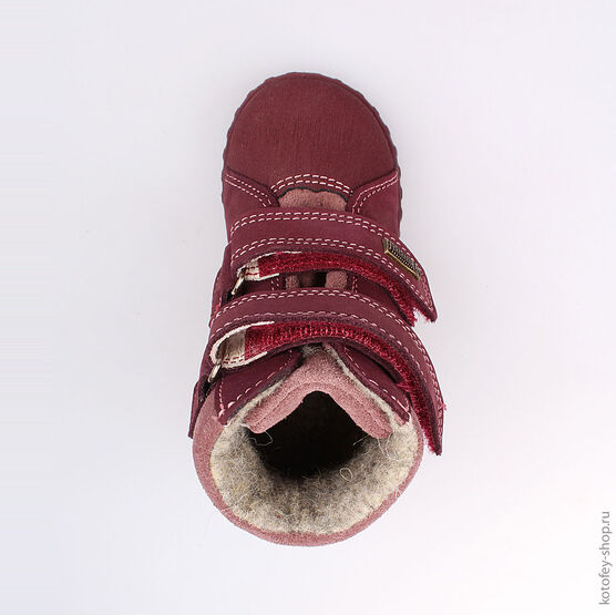 152178-32 Ботинки для девочки бордовый фото №4