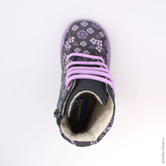 352159-31 Ботинки для девочки светло-синий фото №4