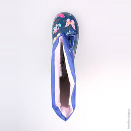 566132-11 Резиновые сапоги для девочки светло-синий фото №4