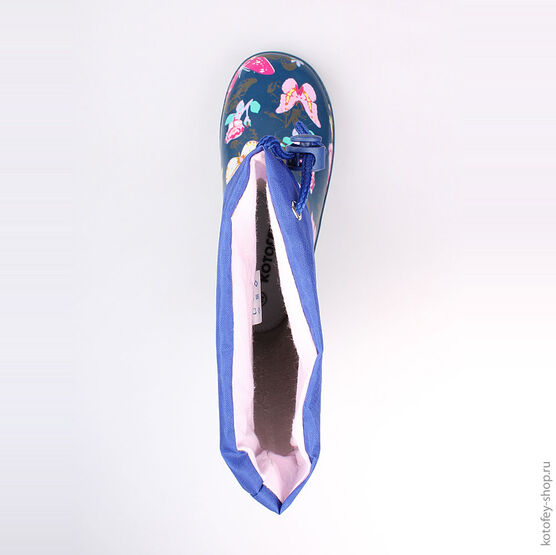 566132-11 Резиновые сапоги для девочки светло-синий фото №4