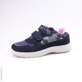 644160-71 Кроссовки для девочки син-роз