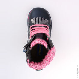 352157-31 Ботинки для девочки син-роз фото №4