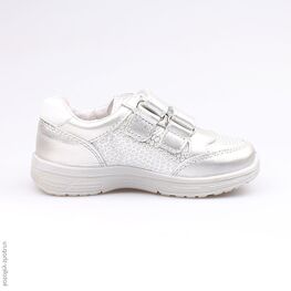 332076-21 Полуботинки для девочки серебристый фото №2