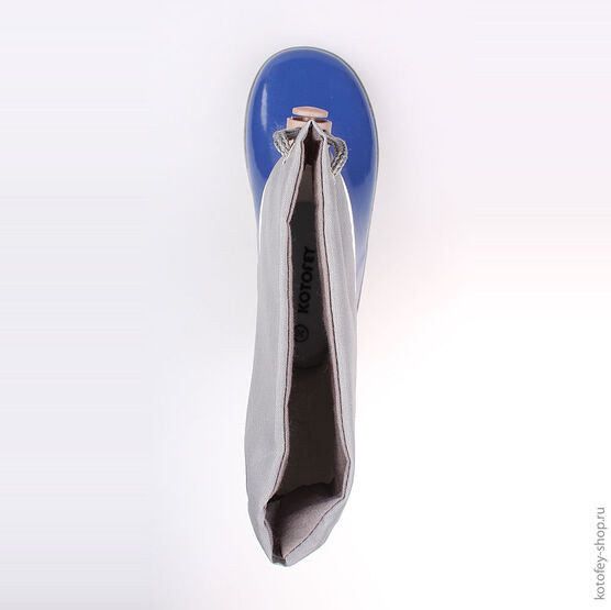 566135-11 Резиновые сапоги для мальчики син-жел фото №4