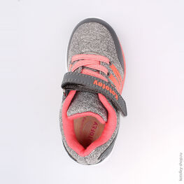 344165-72 Кроссовки для девочки сер-роз фото №4