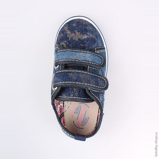 341032-11 Кеды для девочки светло-синий фото №4