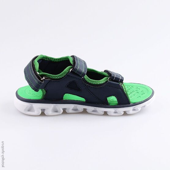 524031-11 Пляжная обувь с LED-подсветкой для мальчики син-зел фото №2