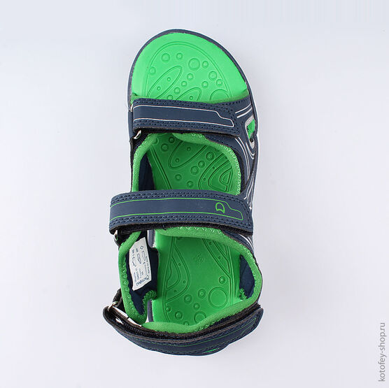 524031-11 Пляжная обувь с LED-подсветкой для мальчики син-зел фото №4