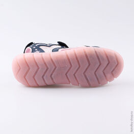 524048-12 Пляжная обувь с LED-подсветкой для девочки син-роз фото №3