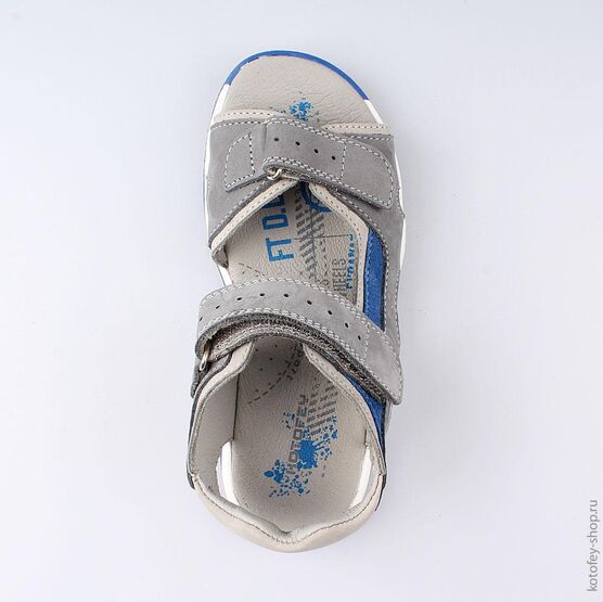 622051-21 Сандалии для мальчики сер-син фото №4