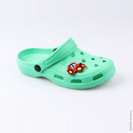 03014004-40 Украшение для обуви Трактор для мальчики красный фото №2