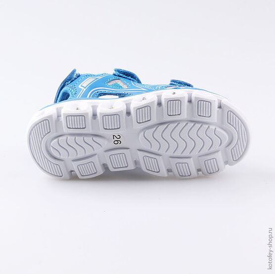 324025-12 Пляжная обувь с LED-подсветкой для мальчики син-гол фото №3