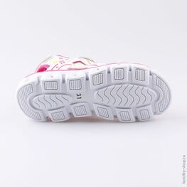 524049-13 Пляжная обувь с LED-подсветкой для девочки бел-фук фото №3