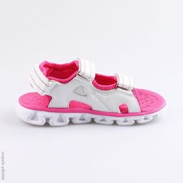 524049-13 Пляжная обувь с LED-подсветкой для девочки бел-фук фото №2