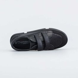 532271-21 Кожаные полуботинки на липучках для мальчики черный фото №4