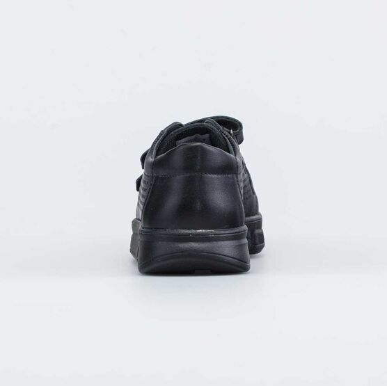 532271-21 Кожаные полуботинки на липучках для мальчики черный фото №5