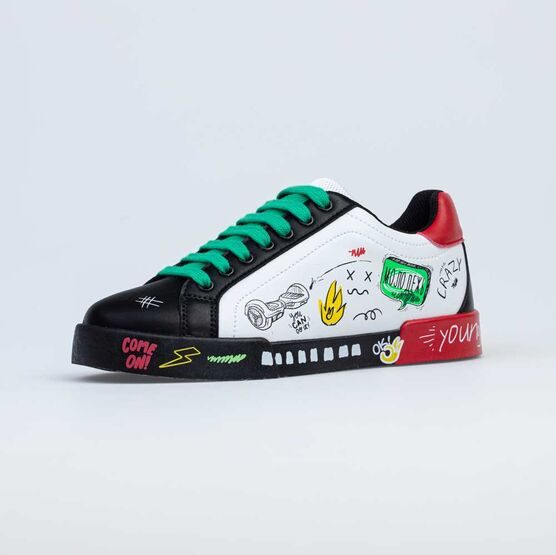 734031-71 Кеды для мальчики бел-чер