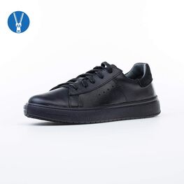 532263-21 Черные кожаные полуботинки для мальчики черный