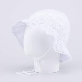 07811970-40 Панама ажурная белая для девочки белый