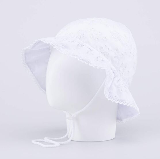 07811970-40 Панама ажурная белая для девочки белый