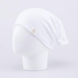 07811992-40 Белая косынка из муслина на резинке для девочки белый