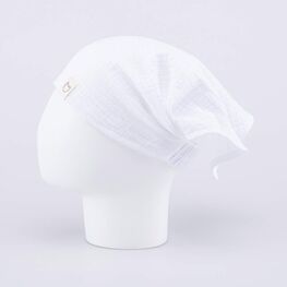 07811992-40 Белая косынка из муслина на резинке для девочки белый фото №2