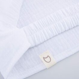 07811992-40 Белая косынка из муслина на резинке для девочки белый фото №4