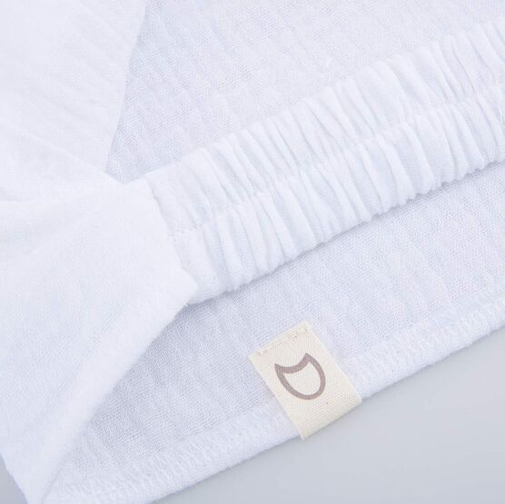 07811992-40 Белая косынка из муслина на резинке для девочки белый фото №4